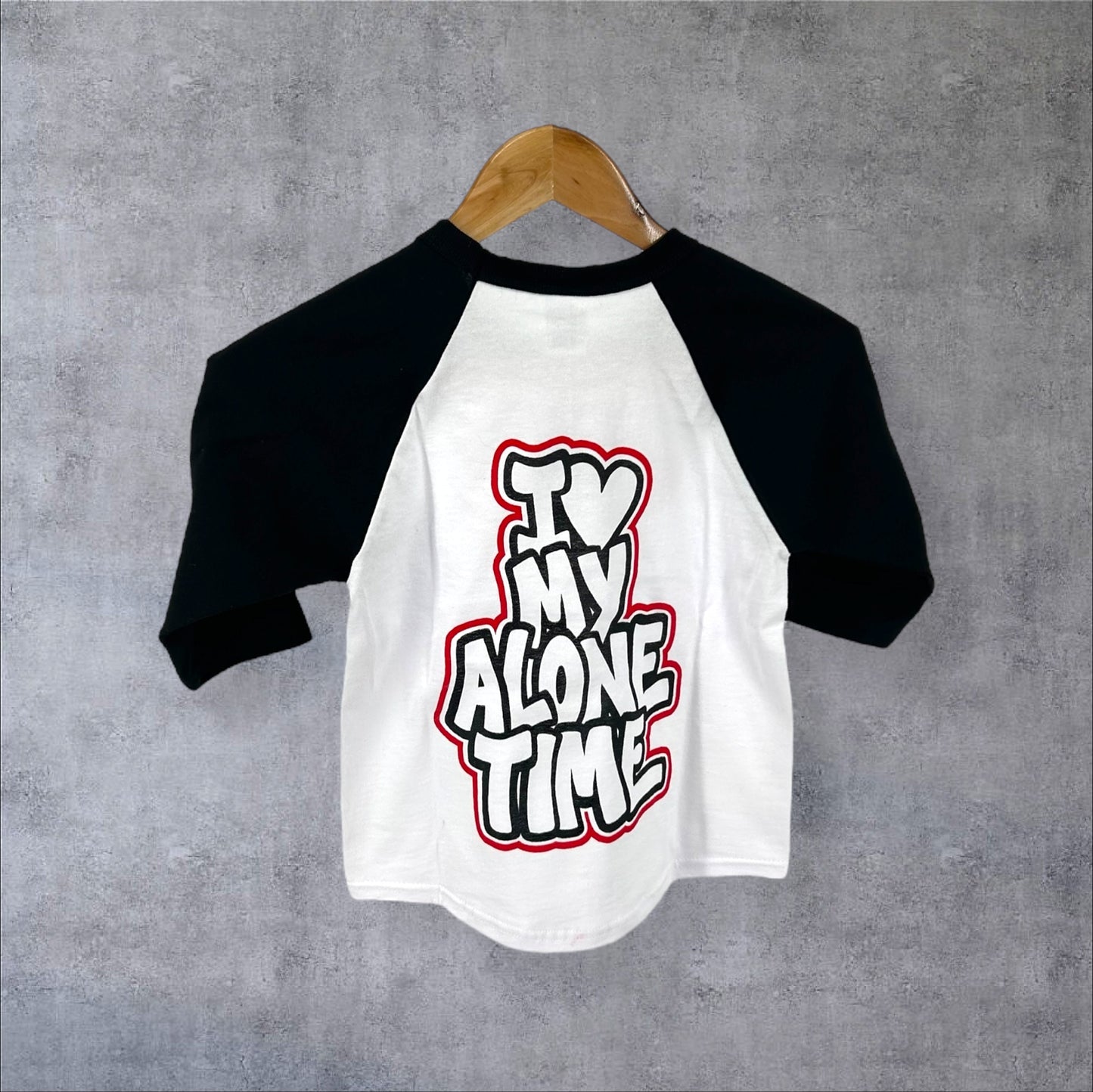 I love my alone time baseball T Kids